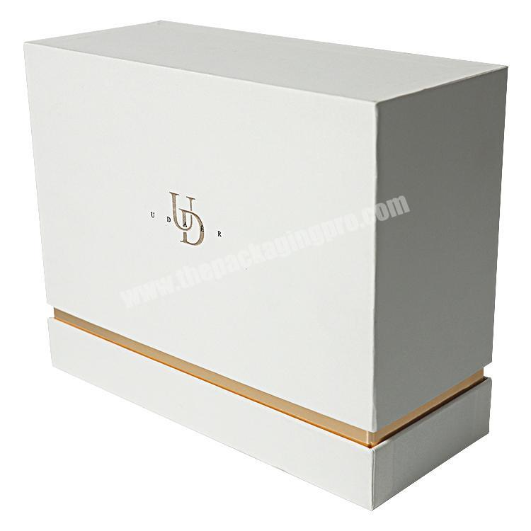 Gold hot stamping luxury gift box skin care beauty boxes for gift pack