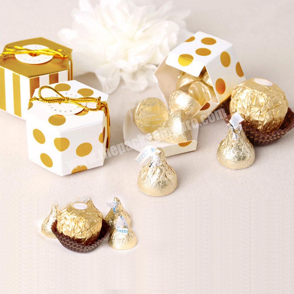 Gold stamping candy gift paper small sweet boxes