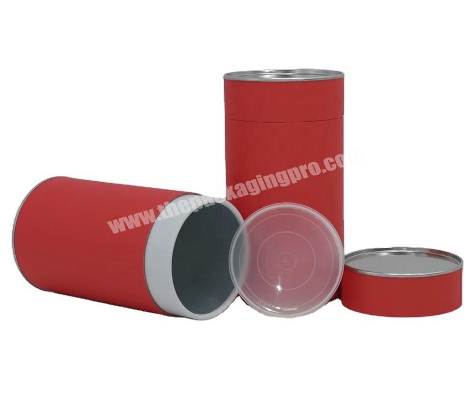 Good Airtight Composite Rolled Edge Packaging Paper Metal Tin Tubes with Insert Plastic Lid
