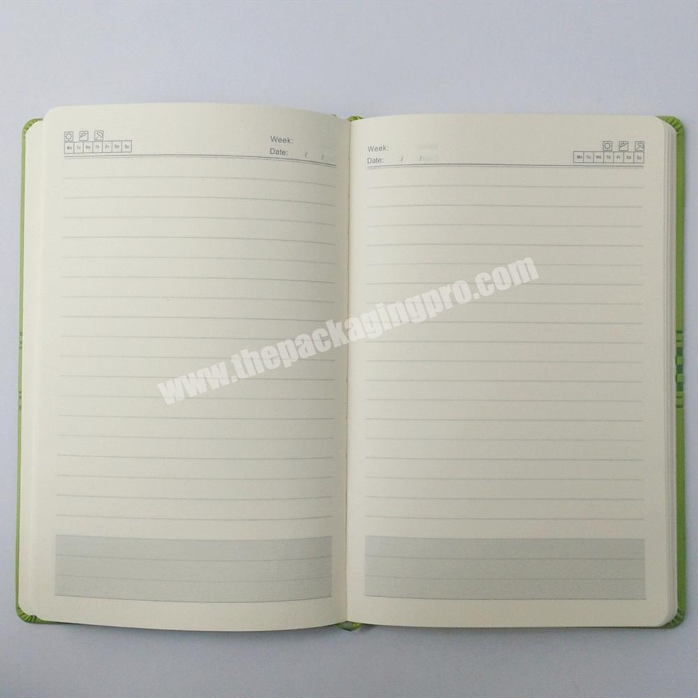 Good Design Leather Cover Diary A5 Hardcover  Notebook Embossed Logo Journal