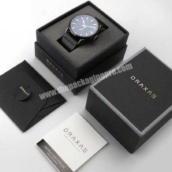 Good quality elegant recycle paper single custom display watch boxes luxury for watch strap empty box