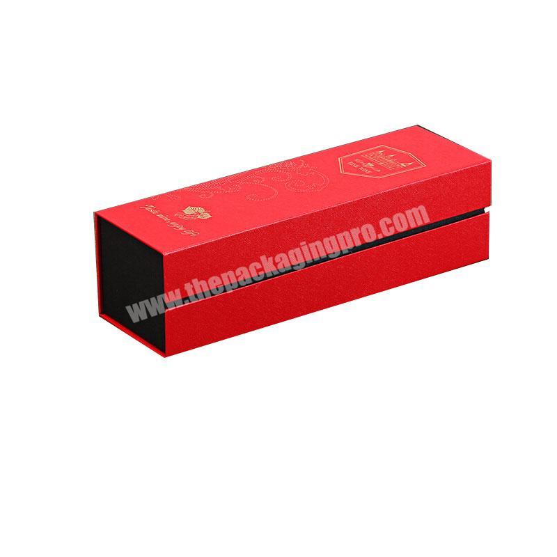 Good Quality Factory Directly Custom Elegant Wine Paper Gift Box Red Paper