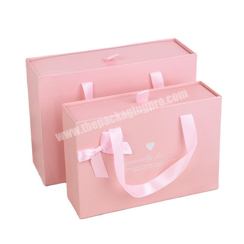 Good quality factory directly drawer gift box large hot pink gift box custom holiday gift box