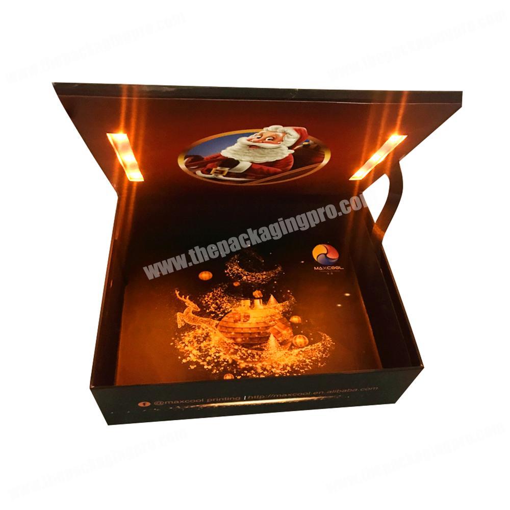 Good Quality Print New Design Handmade Magnetic Packaging Christmas LED Light Custom Gift Boxes