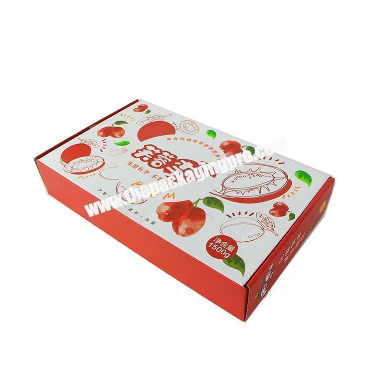 Good quality wholesale custom printed corrugated packaging with handle fruit carton box