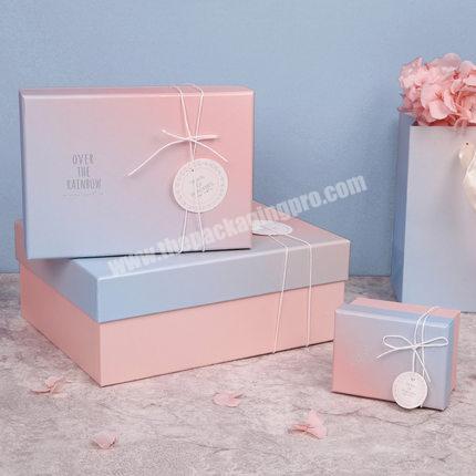 Gradient ramp color packing box chocolate gift packaging for wedding birthday