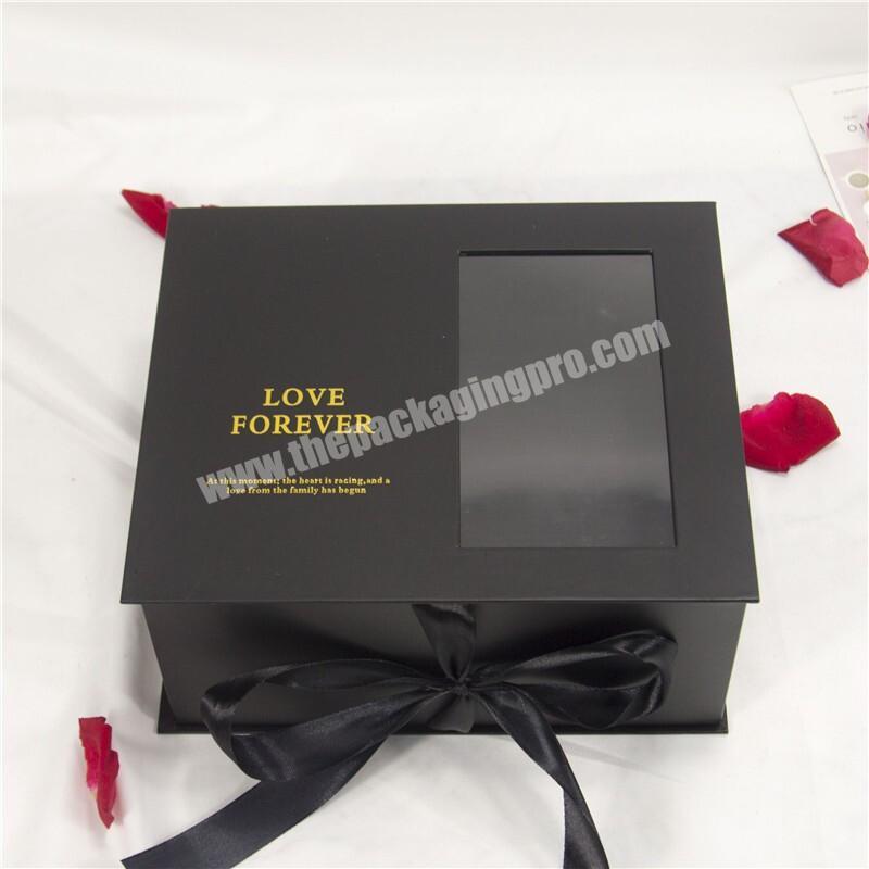 Great Quality Birthday Gift Flower See Through Foldable Box Advance Angle Candle Custom Packaging Boxes With Ribbon