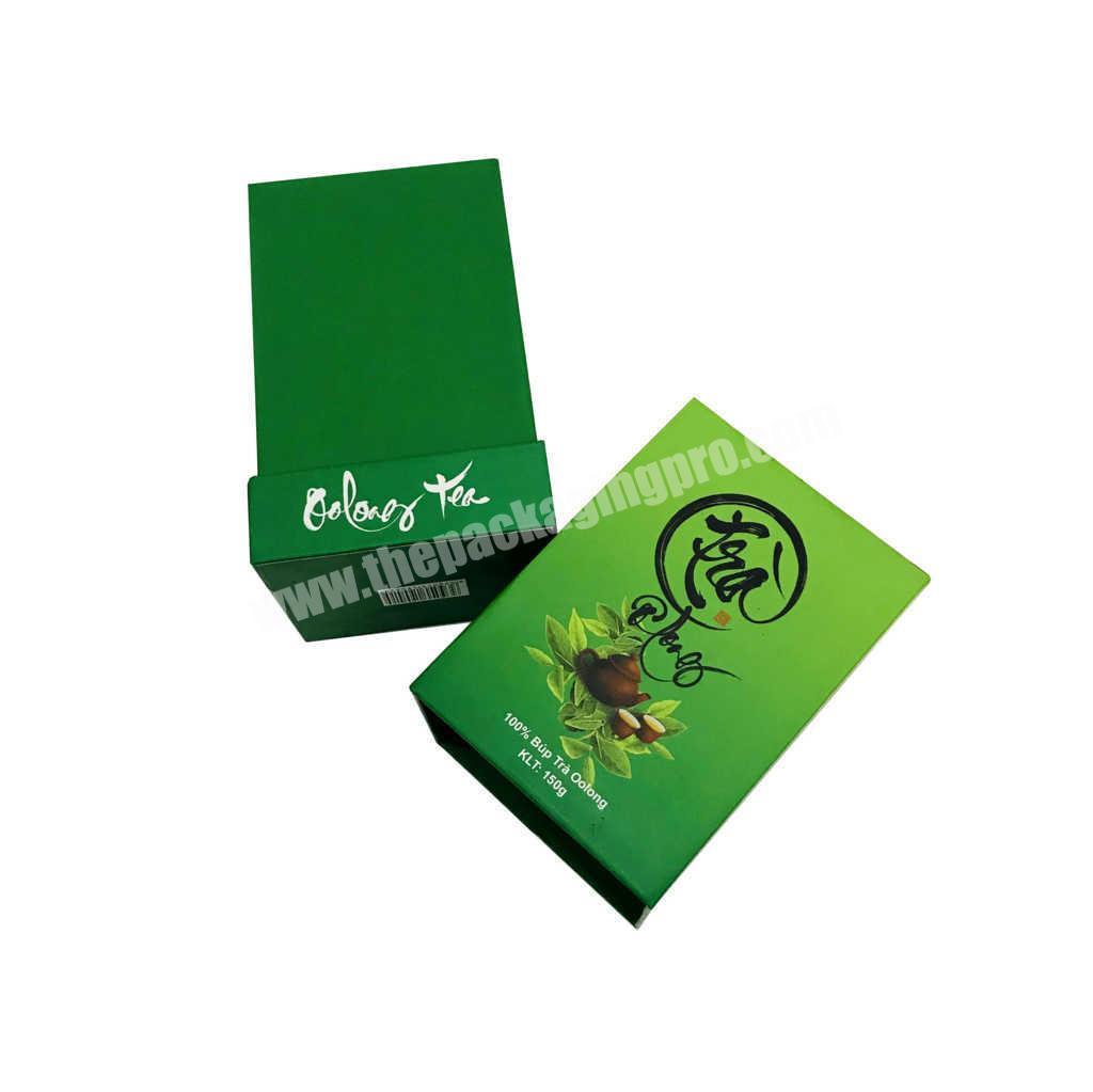 Green Custom Cardboard Gift Box Packaging With Lid