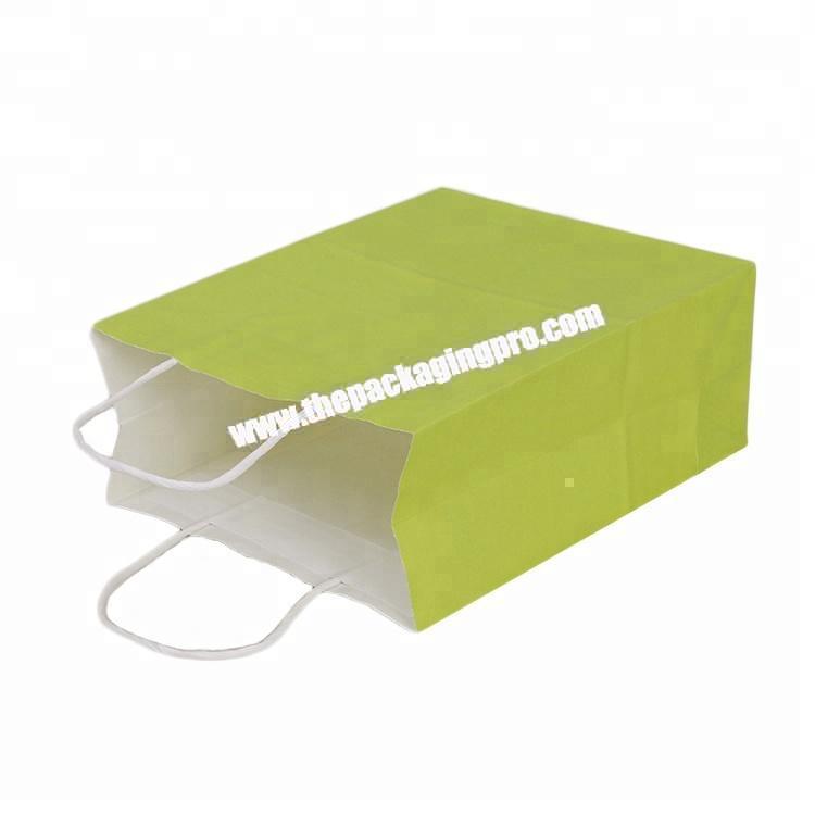 Green kraft paper bag  paper shopping bag