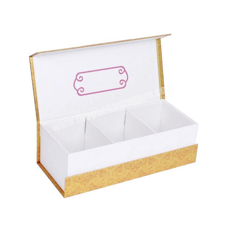 Grey board with dividers custom food tea packaging gift set packaging box