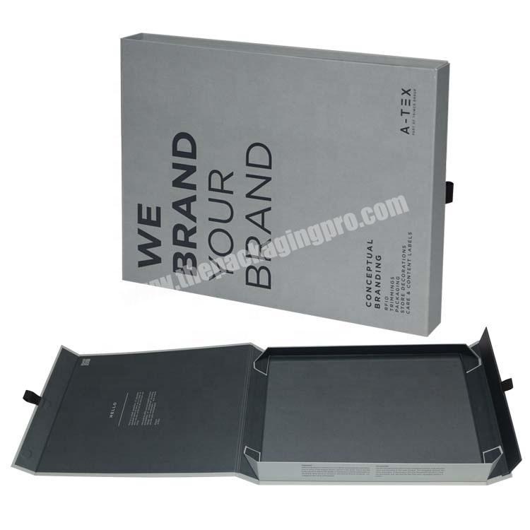 Grey magnetic folding gift box