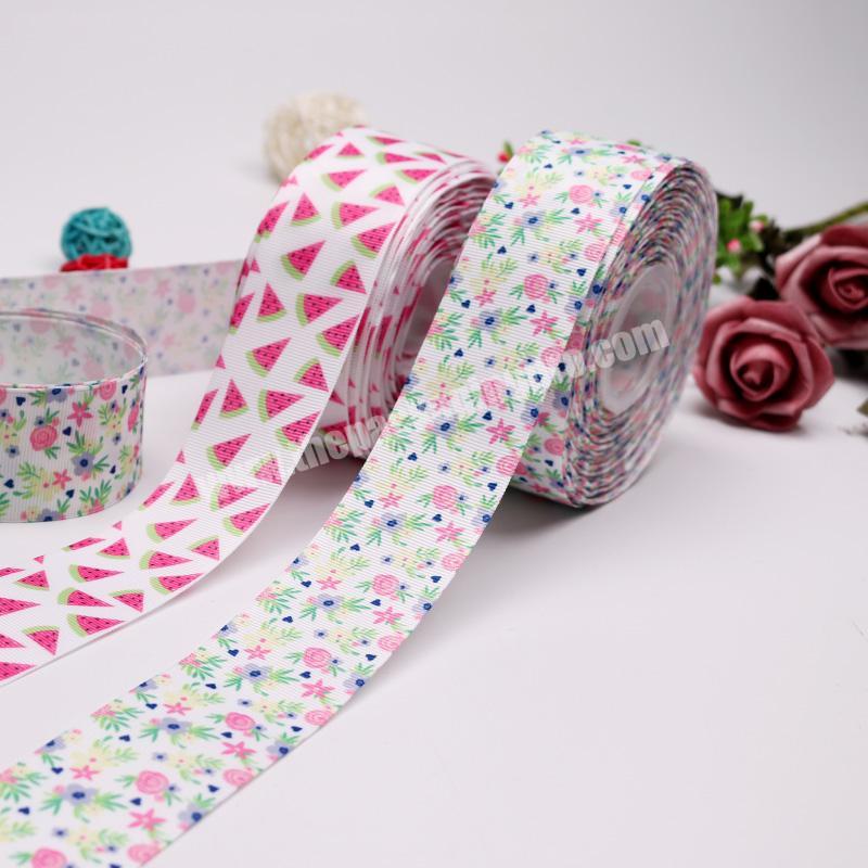 Grosgrain Printed Ribbon 40 mm custom ribbon with Digital Printing Logo Gift Ribbon Clothing