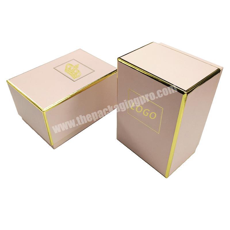 Guangzhou Beauty Equipment Packaging  Gold Glitter Rim With Satin Insert Custom LOGO Gold Foil Box