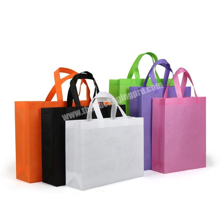 Guangzhou Factory OEM Recyclable Fabric Tote Non Woven Gift Bag With Custom Printed Logo