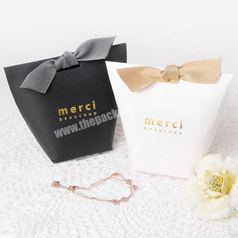 Guests Packaging Kraft merci Paper Bags Wrapping Candy Paper Gift Bags