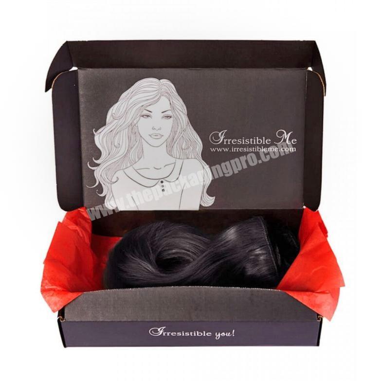 hair brand packaging custom box wig, human hair wigs box