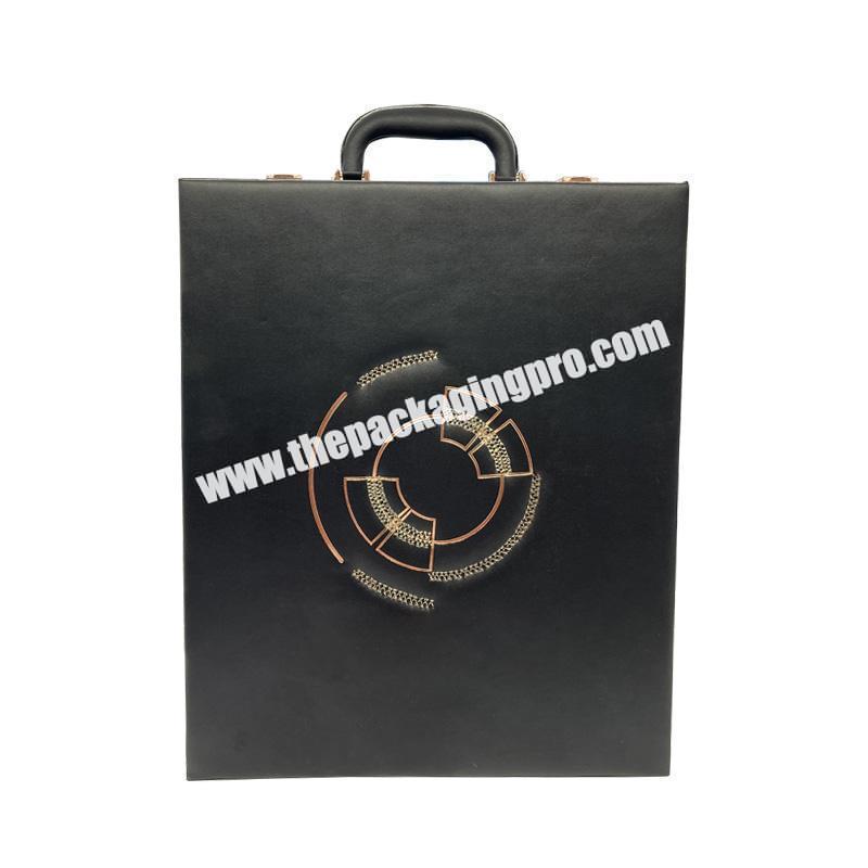 handle cosmetic gift wooden custom packaging box with logo