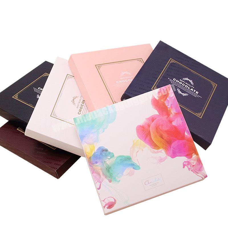 Handmade Cardboard Paper Wrapping Chocolate Paper Box with 9 Dividers