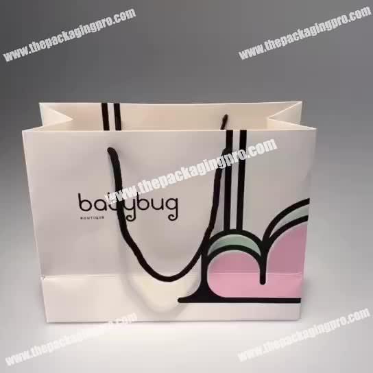 handmade elegant quality customizable paper shopping bags with ribbon