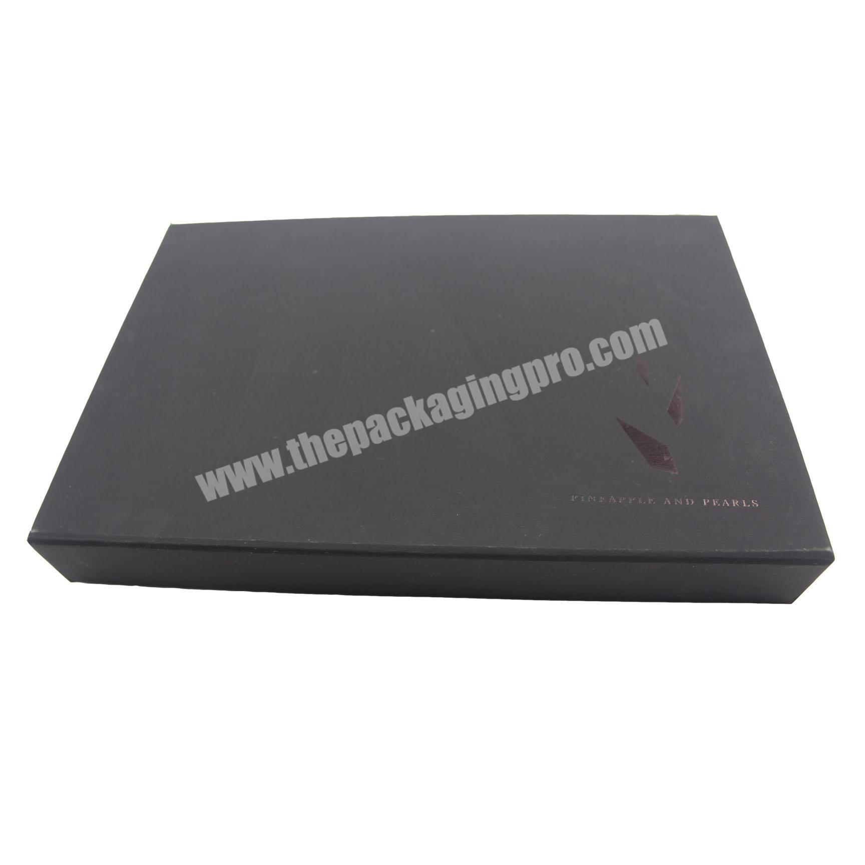 Handmade Luxury Compact Black Noodle Foldable Boxes with Magnetic Closure