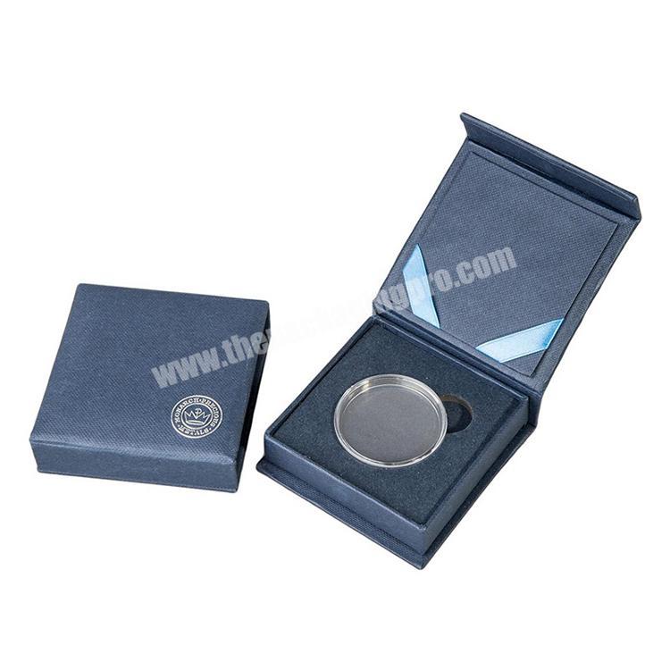 Handmade nice cardboard magnetic closure coin keepsake gift box