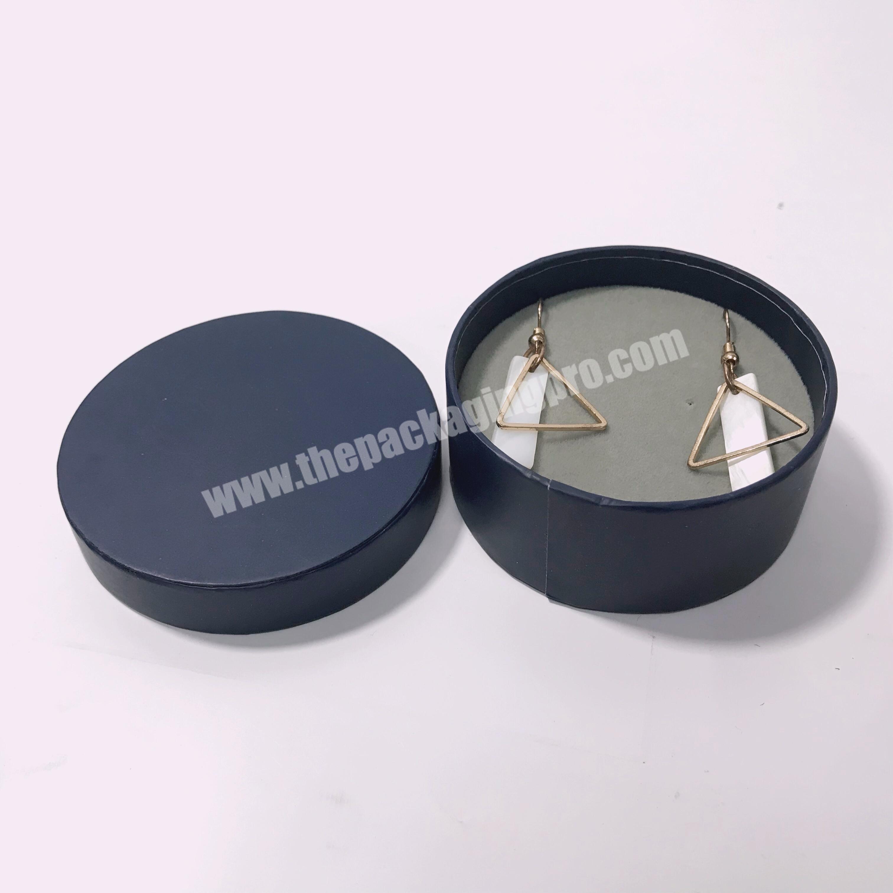 Handmade packaging cardboard  Round jewelry box earrings box rings box customizable