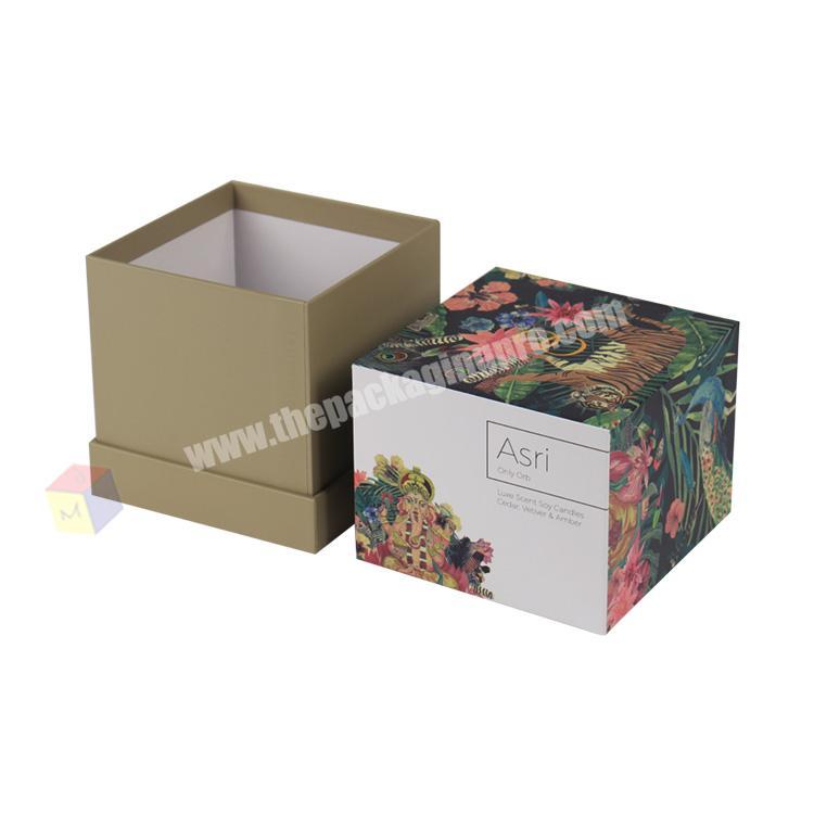 handmade square shape paper box for candle gift packaging