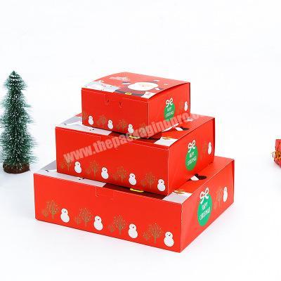 Happy Christmas Eve Present Box Foldable Kraft Paper Box