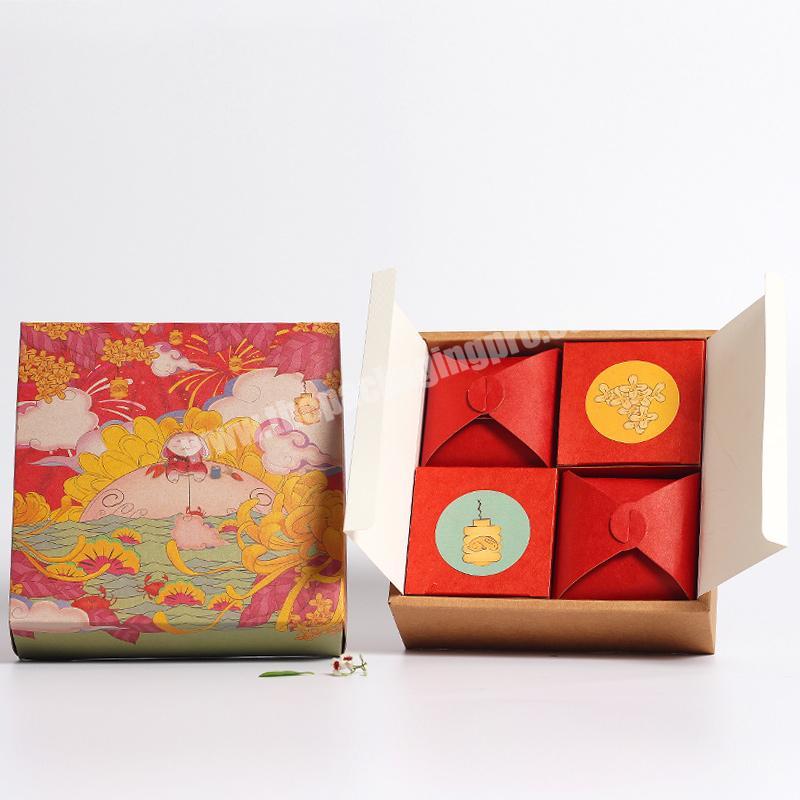 Happy reunion guangdong-style Mid-Autumn moon cake packaging box gift box portable 8 creative gift box 2019 new custom