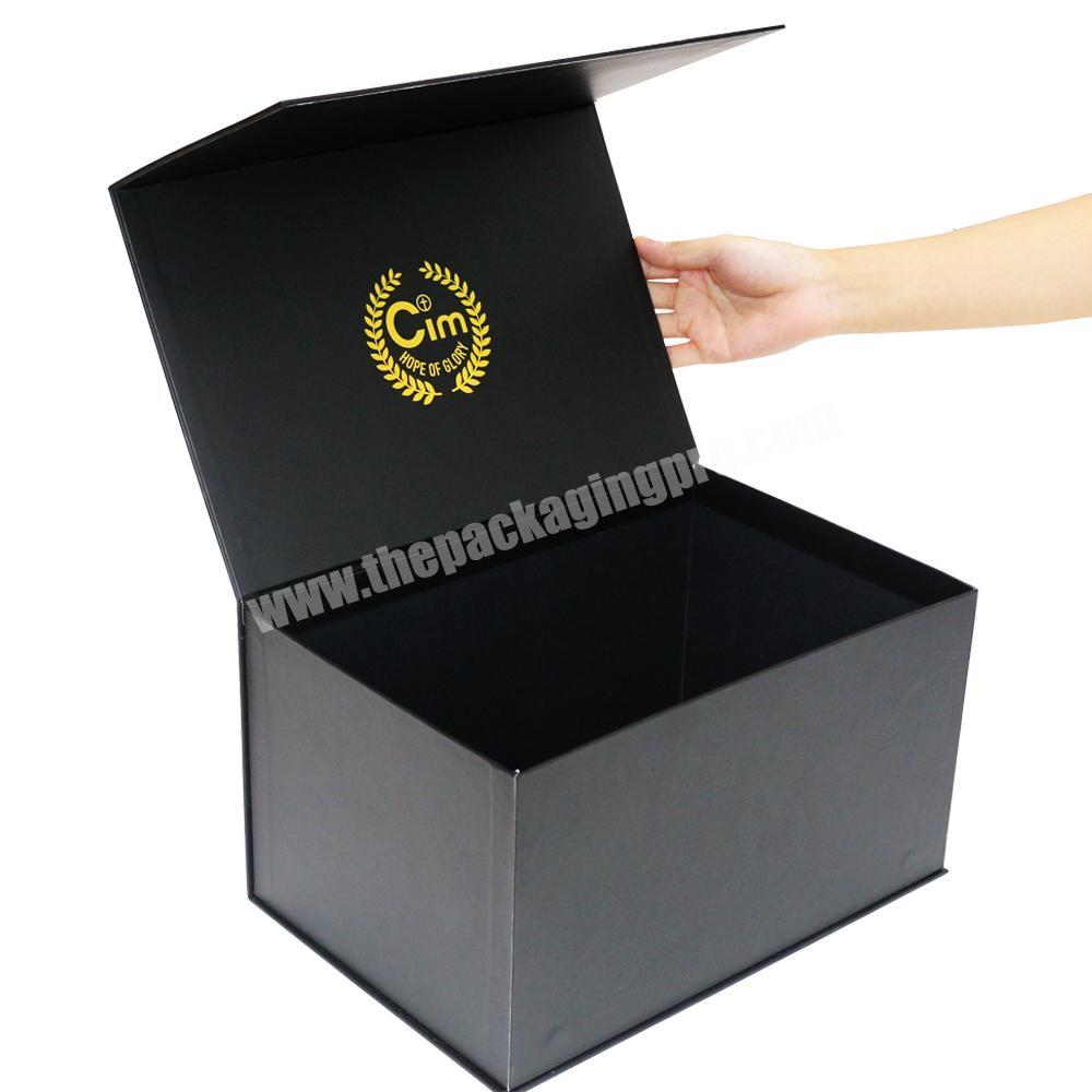 flip lid magnetic folding packaging box for hats