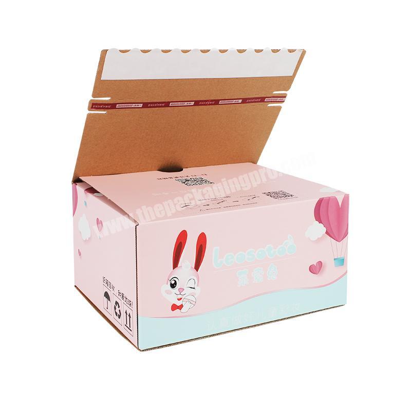 heap custom design cardboard shipping carton packaging tissue napkin literature mailer zipper paper corrugated e-commerce box