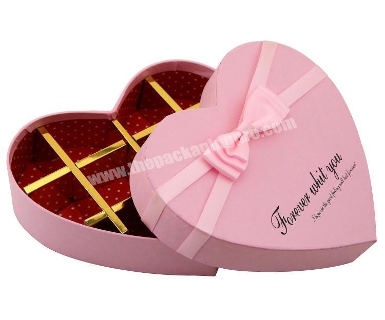 heart shape custom printed chocolate gift paper boxes for chocolate packaging