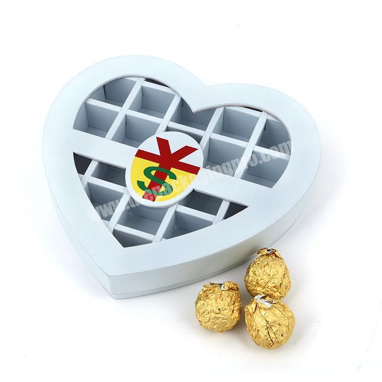 Heart shaped paper chocolate packaging box, custom food packaging boxes