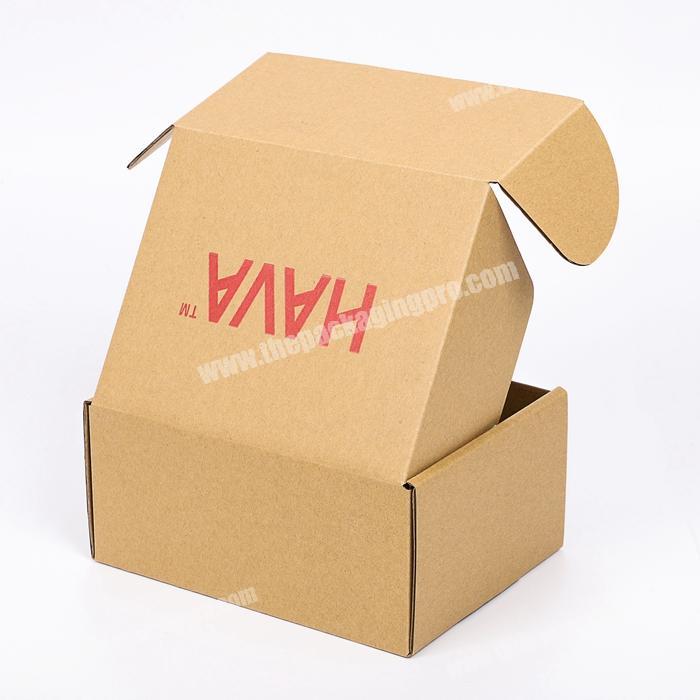 Heavy Duty Customized Tab Lock Recycled Kraft Corrugated Shipping Box with Offset Printing