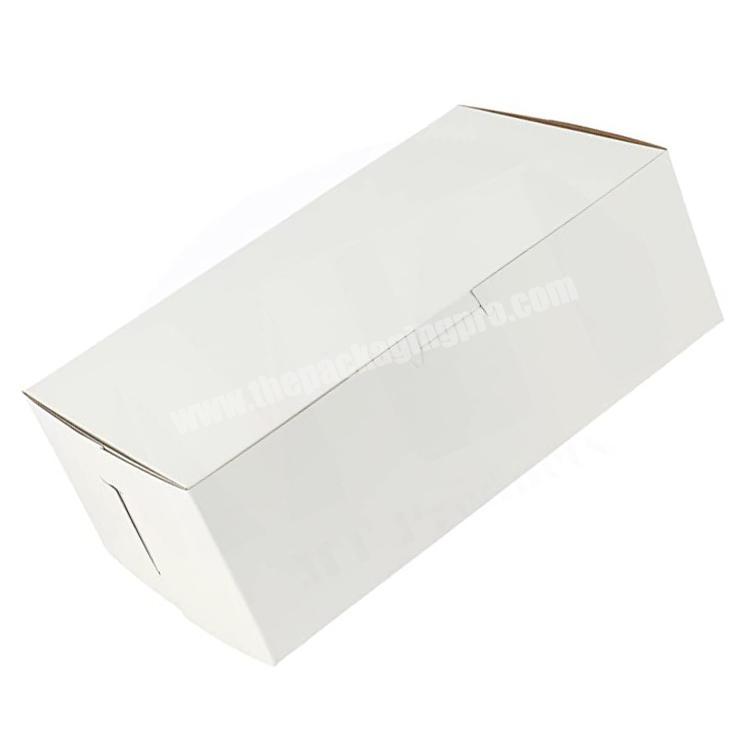Height Clay Coated Kraft Paperboard White Non-Window Lock Corner Bakery Box by factory Products
