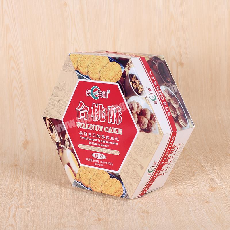 Hexagon Shape Packaging Paper Box for Biscuit CandyCookies Food