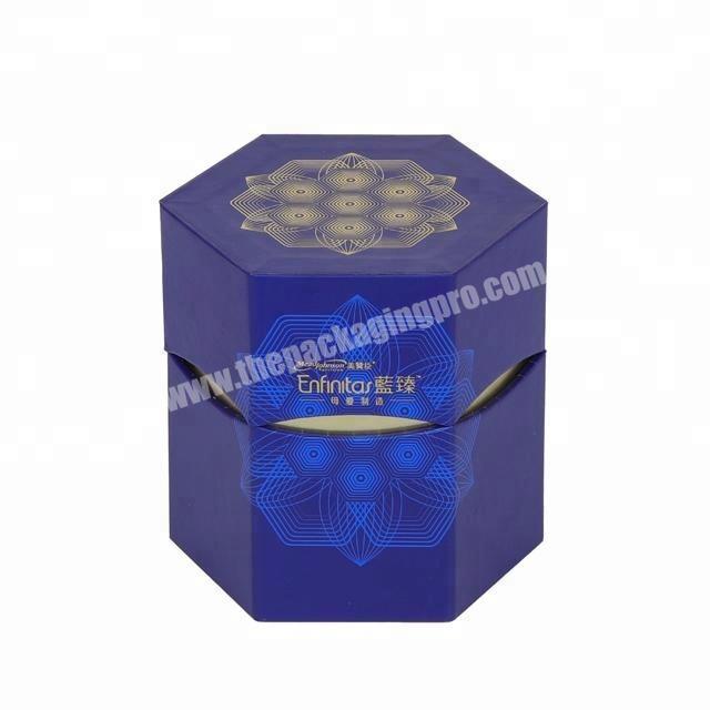 hexagonal hight quality cardboard packaging boxes skin care
