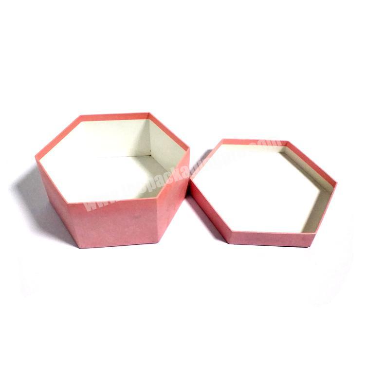 Hexagonal paper box,hexagon gift box with lid