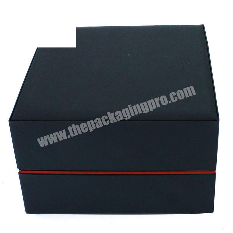 High-end 1 slot blue pu leather luxury watch box for watch storage and packaging