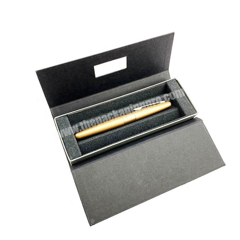 High-end Black Paper Pencil Packaging Pen Gifts Box with Logo