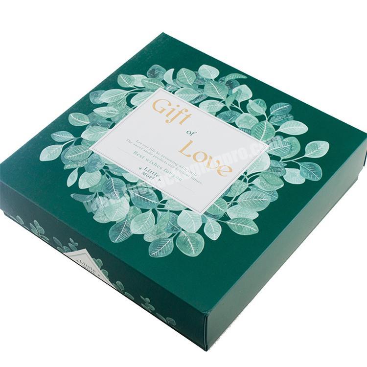 High end business cosmetics lid and base gift boxes candy carton box for Christmas festival