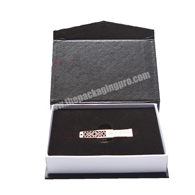 High-end card flip gift box U disk packaging memory card carton black masonry texture magnet gift box