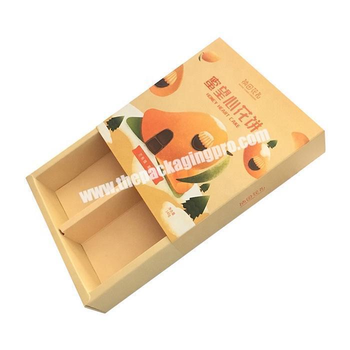 High end cardboard packaging macaron paper box drawer type box