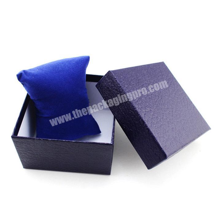 High end cardboard paper pillow watch box with lid customized