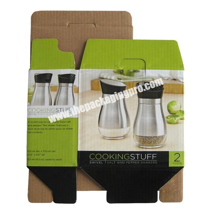 High end corrugated paper packaging outer carton box for 3 sauce bottle