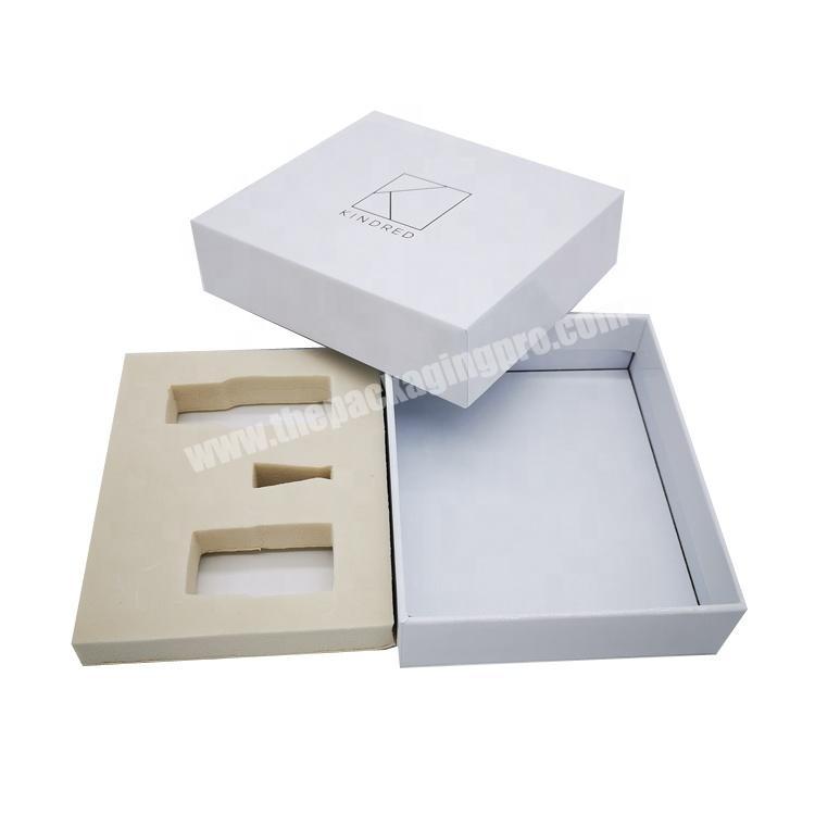 High end cosmetic set packaging gift box with foam insert