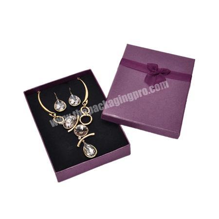 High-end custom cardboard packaging velvet jewelry gift box with logo