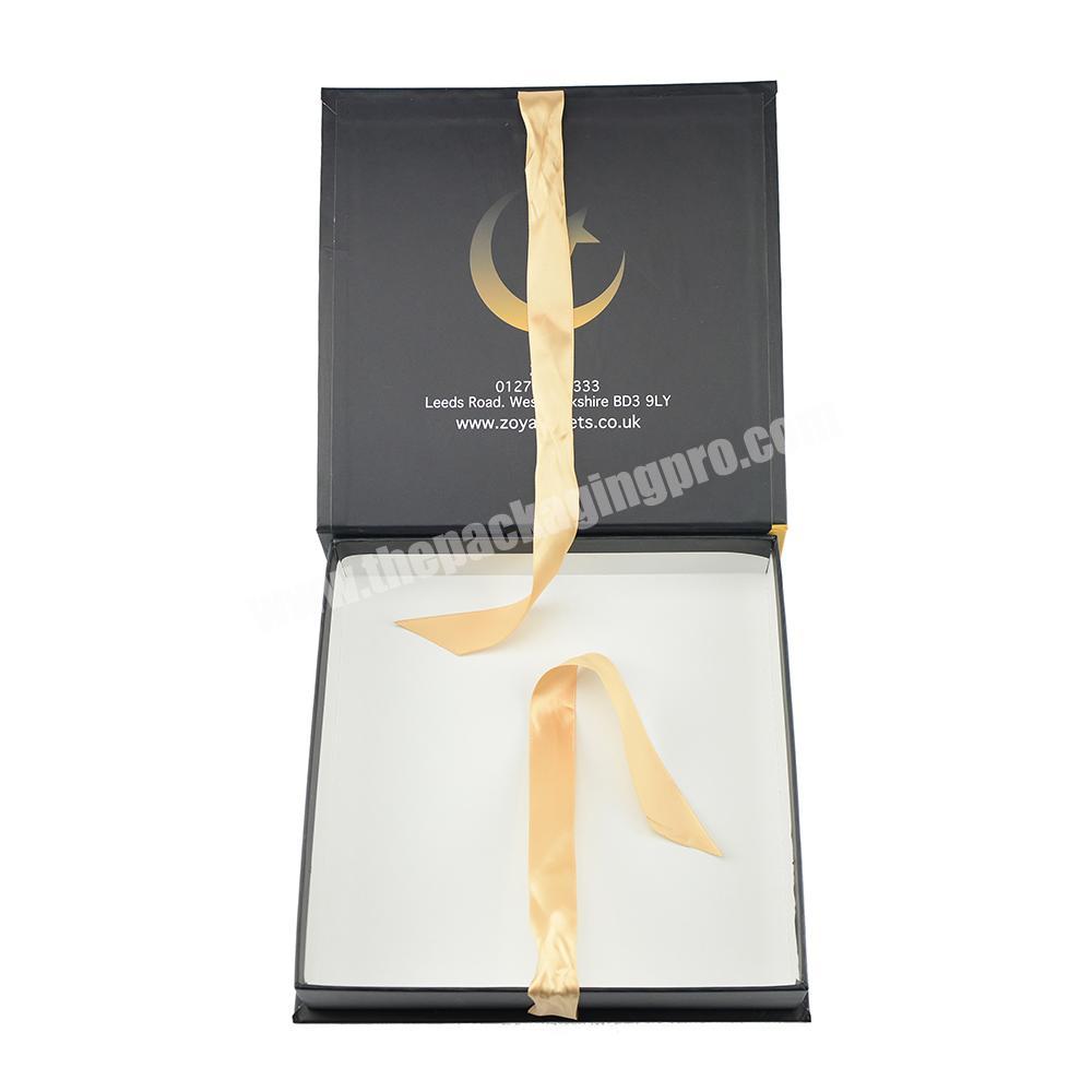 high end Custom design luxury skin care product art paper cosmetic box with ribbon