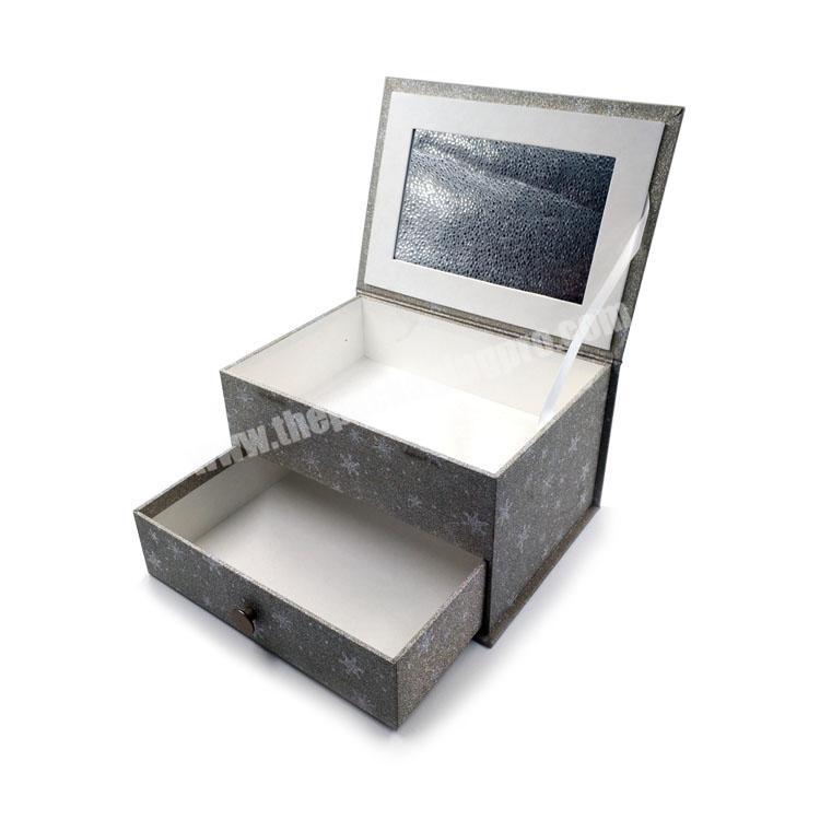 High end custom drawer mirror jewelry storage box