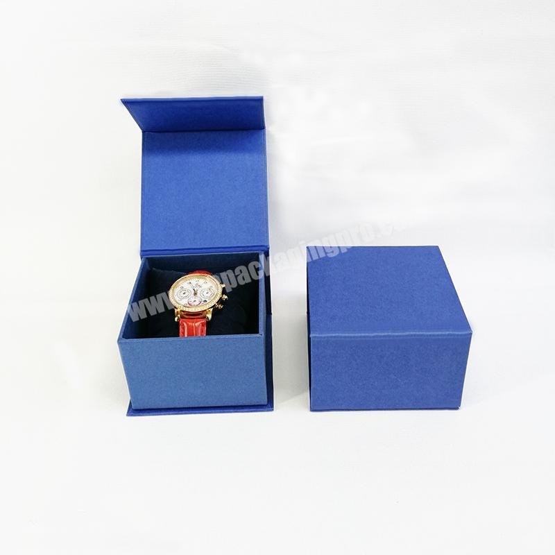 High End Custom Logo Watch Case Storage Paper Gift Box with Print Silk Logo Interior Pillow
